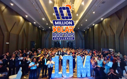 <p><strong>PROMOTING CLEAN ENERGY.</strong> Representatives from various sectors join the launch of the 10 Million Solar Rooftops Challenge at the Novotel Manila in Quezon City on Tuesday (July 16, 2024). The 10Million Solar Rooftops Challenge aims to install solar panels on household rooftops nationwide, significantly reducing carbon emissions and fostering a greener and more sustainable future. <em>(Photo courtesy of Caritas Philippines)</em></p>