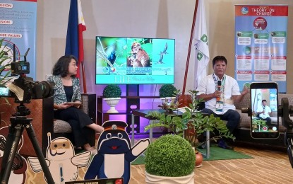 <p><strong>PROGRAMS</strong>. Department of Environment and Natural Resources-Central Visayas Director-Officer-in-Charge Charlie Fabre (right) discusses the agency's environmental programs during the Kapihan sa Bagong Pilipinas forum in Cebu City on Tuesday (July 16, 2024). Among the DENR initiatives is the use of drones to manage protected areas.<em> (Contributed photo)</em></p>