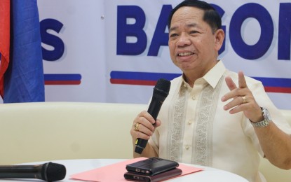 <p><strong>FOREST PROTECTION</strong>. Department of Environment and Natural Resources in Bicol (DENR-5) Regional Director Francisco Milla Jr. during the "Kapihan sa Bagong Pilipinas" at the DENR regional office in Legazpi City on Tuesday (July 14, 2024). Milla said a total of 5.6 million various tree seedlings were planted on 8,771 hectares of forest areas in the six provinces Bicol under the Marcos administration. <em>(Photo courtesy of PIA-Bicol) </em></p>