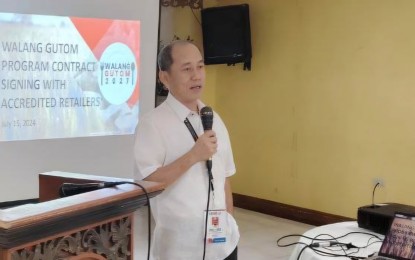 <p><strong>'WALANG GUTOM'.</strong> Department of Social Welfare and Development-Northern Mindanao Director Ramel Jamen during the launching of the Walang Gutom Program in Cagayan de Oro City on Tuesday (July 16, 2024). Some 800 families in Bukidnon and Iligan City will initially benefit from the program.<em> (Photo courtesy of DSWD-10)</em></p>