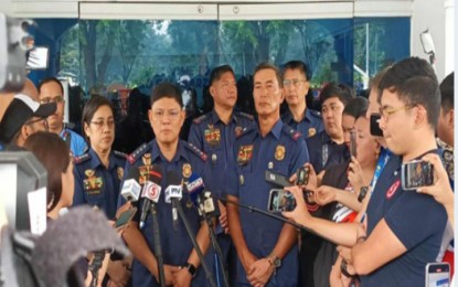 <p><strong>COMMAND VISIT.</strong> Philippine National Police Chief, Gen. Rommel Francisco Marbil, meets the media during his command visit at Camp Vicente P. Lim in Calamba City on Thursday (July 18, 2024). The Police Regional Office in Calabarzon (PRO 4A) launched and presented to Marbil three policing strategies to enhance public safety, improve emergency response coordination, and deter crime. <em>(Photo by Zen Trinidad)</em></p>