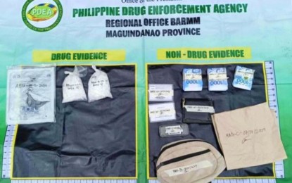 <p><strong>SEIZED DRUGS</strong>. The seized 'shabu' worth PHP1.3 million from an alleged drug peddler in Cotabato City on Wednesday afternoon (July 17, 2024). The suspect, a resident of Buldon, Maguindanao del Norte, was entrapped along Jose Lim Street in the city after dealing with a poseur-buyer.<em> (Photo courtesy of PDEA-BARMM)</em></p>
<p> </p>