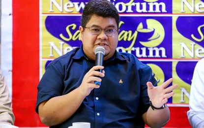 <p><strong>BARMM INVESTMENTS</strong>. Bangsamoro Autonomous Region in Muslim Mindanao Cabinet Secretary Mohd Asnin Pendatun speaks at the Saturday News Forum in Quezon City on July 20, 2024. Pendatun said investments in Bangsamoro have reached about PHP3.5 billion since the start of 2024. <em>(PNA photo by Robert Oswald Alfiler)</em></p>