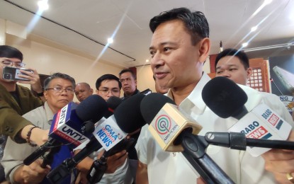 <p><strong>RBPMS SUSPENSION.</strong> Education Secretary Juan Edgardo “Sonny” Angara says he will order the suspension of teachers' submission of Results-Based Performance Management System (RBPMS) on Monday (July 22, 2024) at the Department of Education Central Office in Pasig City. Angara said the move will grant teachers time allowance alongside the ongoing Brigada Eskwela and the upcoming opening of classes.<em> (PNA photo by Stephanie Sevillano)</em></p>