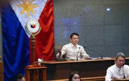 <p><strong>FOCUSED.</strong> Senate President Francis Escudero opens the Third Regular Session of the 19th Congress in Pasay City on July 22, 2024. He assured that the Senate is unaffected by unnecessary political noise and will put the interest of the people over those of political parties or ambitions. <em>(PNA photo by Avito C. Dalan)</em></p>