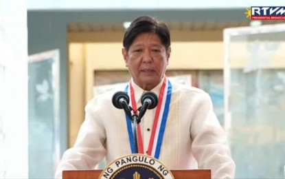 <p>President Ferdinand R. Marcos Jr. <em>(Screengrab from RTVM)</em></p>