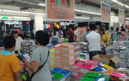 <p><strong>LAST-MINUTE SHOPPERS</strong>. People flock to a department store in Dumaguete City, Negros Oriental on Wednesday (July 24, 2024) to buy school supplies in time for the opening of classes on July 29. The Department of Trade and Industry in the province is monitoring retail establshments to ensure that school supplies are sold within the suggested retail prices. <em>(PNA photo by Mary Judaline Flores Partlow)</em></p>