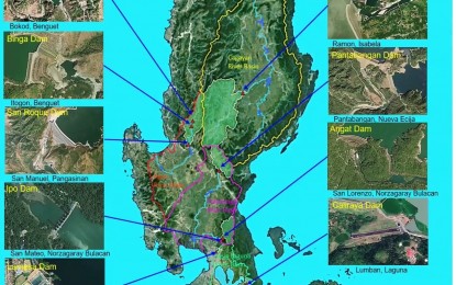 <p>Screenshot of major dams in the Philippines <em>(PAGASA) </em></p>