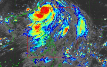 <p>Super Typhoon Carina’s track<em> (DOST-PAGASA satellite image)</em></p>