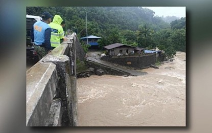 <div dir="auto"><strong>MONITORING</strong>. Authorities  monitor water level at a river in Barangay Delles in Burgos town, La Union on Wednesday (July 24, 2024). Two persons have been reported missing in La Union during the onslaught of Typhoon Carina. <em>(Photo courtesy of Burgos Police Station)</em></div>