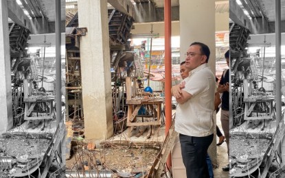 <p><strong>MEDIUM-RISE HOUSING.</strong> Cebu City acting Mayor Raymond Alvin Garcia visits the unfinished Medium-Rise Building 2 in Barangay Lorega-San Miguel on Wednesday (July 25, 2024). Garcia ordered the re-bidding process of MRB-2 to speed its completion so that it can be used by April 2025 by 176 families left homeless due to easement recovery, fire, and demolition. <em>(Photo courtesy of Acting Mayor Raymond Alvin Garcia)</em></p>