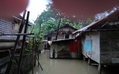 <p><strong>FLOODED.</strong> A barangay in the municipality of Leganes experiences flooding due to intense rains caused by the southwest monsoon and enhanced by Super Typhoon Carina on Wednesday (July 24, 2024). Provincial Disaster Risk Reduction and Management officer Cornelio Salinas, in a report to the provincial government, said the province remains under the manageable situation.” (<em>Photo courtesy of PDRRMO Iloilo)</em></p>