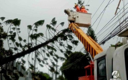 <p>RESTORATION EFFORTS. A crew from Meralco conducts a clearing operation in Barangay Maharlika East in Tagaytay, Cavite that was affected by Typhoon Carina and the habagat rains on Wednesday (July 24, 2024). As of 10 a.m. of July 25, over 330,000 customers still have no electricity. <em>(Courtesy of Meralco)</em></p>