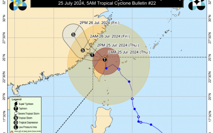 <p>The track of Typhoon Carina <em>(Image from PAGASA)</em></p>