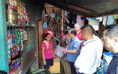 <p><strong>RELIEF OPS.</strong> Chinese Ambassador Huang Xilian leads the relief drive for Typhoon Carina victims in Tondo, Manila on Saturday (July 27, 2024). The Chinese Embassy and the Philippine Chinese Chamber of Commerce and Industry Inc. donated PHP3.5 million worth of relief goods to families affected by the onslaught of southwest monsoon and Super Typhoon Carina. <em>(Photo courtesy of Chinese Embassy in Manila)</em></p>
<p class="p1"> </p>