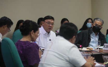 <p><strong>SENATE INQUIRY.</strong> Former presidential spokesperson Harry Roque (center) attends the public hearing conducted by the Senate Committee on Women, Children, Family Relations and Gender Equality on July 29, 2024. The Department of Justice on Tuesday (Aug. 6, 2024) said Roque and 11 others have been placed under the Bureau of Immigration lookout bulletin order to keep tabs on their whereabouts. <em>(PNA photo by Avito Dalan)</em></p>