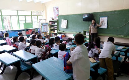 <p><strong>TARGET ENROLLMENT.</strong> Grade 1 students attend the second day of classes at Aurora A. Quezon Elementary School in Manila on July 30, 2024. The Department of Education (DepEd) on Monday (August 5) reported hitting 86 percent of its 27.72 million target enrollees for the school year 2024-2025 from elementary to senior high school. <em>(PNA photo by Yancy Lim)</em></p>