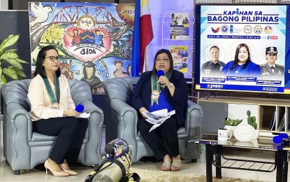 <p><strong>AID TO EX-REBELS</strong>. From 2018 until the first semester of 2024, the government released over PHP192 million in assistance through the Enhanced Comprehensive Local Integration Program of the Department of the Interior and Local Government (DILG) to 2,058 former rebels in the Caraga Region. DILG-13 Regional Director Ma Loisella Lucino (right) presented the report during the Kapihan sa Bagong Pilipinas on Tuesday (July 30, 2024) in Butuan City, led by the Philippine Information Agency-13.<em> (Photo courtesy of PIA-13)</em></p>