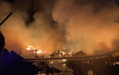 <p><strong>BLAZE.</strong> A scene during a fire incident in Purok Kagaykay, Barangay 2 in Bacolod City on Wednesday morning (July 31, 2024). At least 81 families were displaced by the blaze. <em> (Photo courtesy of Bureau of Fire Protection-Bacolod City Fire Station)</em></p>