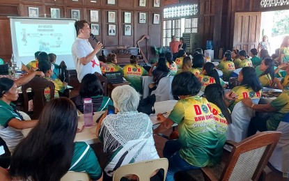 <p><strong>VOLUNTEERS</strong>. BHWs in Ilocos Norte join free human immunodeficiency virus (HIV) screening and awareness on July 19, 2024 in Dingras, Ilocos Norte. They work as health volunteers in the villages with a minimal honoraria. <em>(Photo courtesy of Mhing Garaza)</em></p>