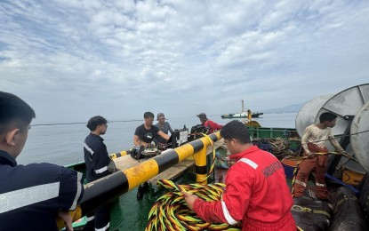 <p><strong>RECOVERY OPS.</strong> Personnel of the Philippine Coast Guard and contracted salvor, Harbor Star Shipping Services Inc. during recovery operations at ground zero where MT Terra Nova sank in this undated photo. Senate Majority Leader Francis Tolentino on Wednesday (Aug. 7, 2024) announced that the Senate inquiry on the massive oil spill caused by ship’s sinking will push through on Aug. 13.<em> (Photo courtesy of PCG)</em></p>