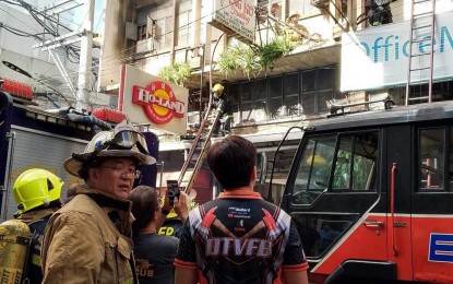 <p><strong>RAZED.</strong> Firefighters respond to a blaze in Carvajal Street, Binondo, Manila on Friday (Aug. 2, 2024). Eleven were killed, including the wife of the building owner.<em> (Photo courtesy of Dagupan Tondo Volunteer Fire Brigade, Inc.)</em></p>