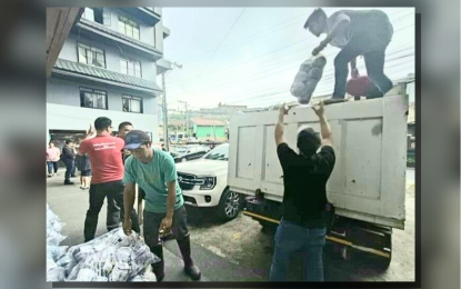 <div dir="auto"><strong>BAYANIHAN</strong>. The Agribusiness Marketing Division of the Department of the Department of Agriculture-Cordillera Administrative Region initiated the linkages between farmers and buyers to dispose of cabbages unsold on Thursday (Aug. 1, 2024) at the Benguet Agripinoy Trading Center in La Trinidad. Aida Pagtan, regional chief information officer of the DA-CAR, said 175 trucks came and transported vegetables to different destinations, up from the average 125 average trucks that transport vegetables from the trading post.<em>(Photo courtesy of DA-CAR AMAD)</em></div>