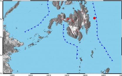 <p>Surigao del Sur quake epicenter <em>(Image from Phivolcs Facebook page)</em></p>