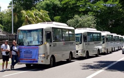 <p><strong>CARAVAN FOR SOLUTION</strong>. Units of a modern jeepney corporation join the caravan calling for a solution, not the suspension of the implementation of the Public Transport Modernization Program pushed in the Senate on Monday afternoon (Aug. 5, 2024). The Bacolod Modernized Jeepney Transport Association comprised 11 corporations and cooperatives operating 579 modernized units on 21 routes. <em>(Photo courtesy of AXPD Lines Corporation)</em></p>