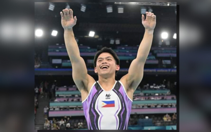 <p>Two-time Olympic gold medalist Carlos Yulo. <em>(File photo)</em></p>