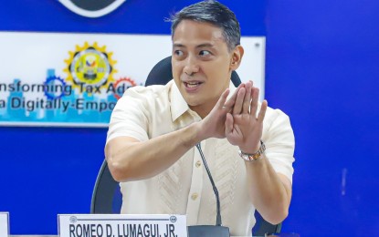 <p><strong>GHOST RECEIPTS</strong>. Bureau of Internal Revenue (BIR) Commissioner Romeo Lumagui Jr. attends a press conference at the BIR national office building in Diliman, Quezon City on Tuesday (Aug. 6, 2024). He said the BIR has intensified efforts to combat the proliferation of ghost receipts by leveraging data analytics and mathematics. <em>(Contributed photo)</em></p>