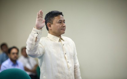 <p><strong>CONFIRMED.</strong> Education Secretary Sonny Angara breezes through the confirmation process before the Commission on Appointments on Wednesday (August 7, 2024). The panel only took less than 10 minutes to approve Angara’s nomination. <em>(Photo courtesy of Senate PRIB)</em></p>