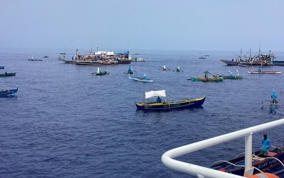 <p><strong>PH TERRITORY.</strong> The 'Atin Ito' civilian convoy conducts a symbolic laying of a marker while on the way to Bajo de Masinloc in the West Philippine Sea on May 15, 2024. Senate President Pro Tempore Jinggoy Estrada and Senate Deputy Minority leader on Monday (Aug. 12) condemned China’s latest provocation as clear and unacceptable violations of international law. <em>(Photo courtesy of PCG)</em></p>