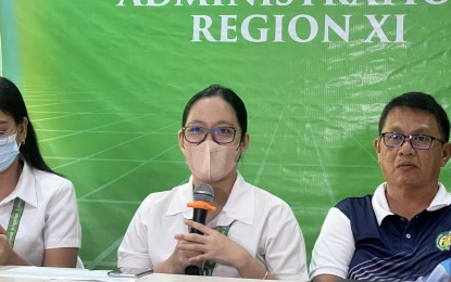 <p><strong>AFFORDABLE PRICE.</strong> Ninotchka Marie Cabañero, NIA-11 focal person for contract farming, bares Monday (Aug. 12, 2024) in a press briefing in Davao City that the PHP29 per kilo of rice will be available in the first week of November this year.  She said December is the possible display of rice since the harvest will be on the third or fourth week of this month <em>(PNA photo by Che Palicte)</em></p>