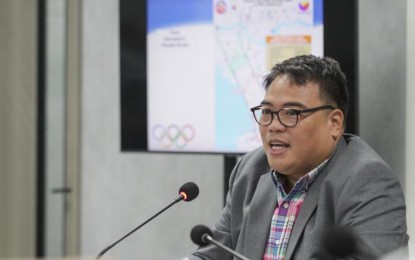 <p><strong>PARADE CONFERENCE.</strong> Metropolitan Manila Development Authority acting chair Romando "Don" Artes speaks to reporters during a press conference on the Olympians' parade, at the MMDA headquarters in Pasig City on Tuesday (Aug. 13, 2024). The MMDA will implement the “stop-and-go” traffic scheme along the parade route on Wednesday (Aug 14, 2024).<em> (PNA photo by Joan Bondoc)</em></p>