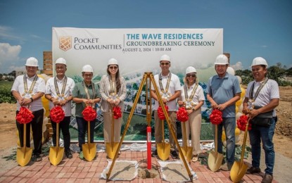 <p><strong>HOUSING PROJECT</strong>. Pocket Communities officials ground break for a new housing development project in Nasugbu, Batangas on Aug. 2, 2024. The residential developer has invested PHP350 million for The Wave Residences. <em>(Courtesy of Pocket Communities)</em></p>