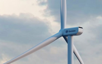 <p><strong>RENEWABLE ENERGY.</strong> An Envision Energy wind turbine. A local official in Northern Samar said Tuesday (Aug. 13, 2024) that representatives of Envision Energy have visited the provincial capitol to discuss the installation of wind turbines in Allen town<em>. (Photo courtesy of Envision Energy)</em></p>