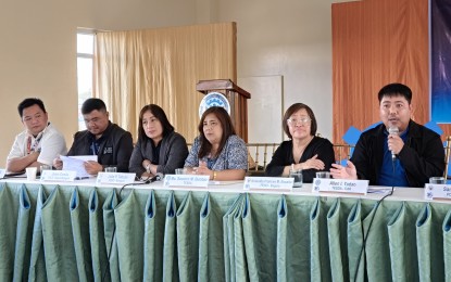 <p><strong>JOB OPPORTUNITIES</strong>. The Technical Education and Skills Development Authority-organized job fair dubbed World Café of Opportunity (WCO) in the Cordillera Administrative Region started on Wednesday (Aug. 14, 2024), according to Allen Yadao (rightmost), TESDA-CAR specialist. Several government agencies like the National Bureau of Investigation, Social Security System, and the Philippine Statistics Authority have set-up one-stop-shops during the event. <em>(PNA photo by Liza T. Agoot)</em></p>
<div dir="auto"> </div>
<p><em> </em></p>