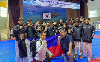 <p><strong>WINNING SMILES.</strong> Taekwondo jins representing the Philippines and Cagayan de Oro City at the 9th MBC Cup International Open Taekwondo Championships held in Taean, South Korea, from Aug. 8-12, 2024, pose for a photo following their impressive performance in the tilt. The team hauled 40 medals, including 12 golds and a trophy.<em> (Photo courtesy of PDEA-10)</em></p>
<!--/data/user/0/com.samsung.android.app.notes/files/clipdata/clipdata_bodytext_240814_174142_270.sdocx-->