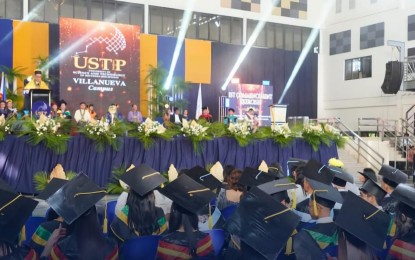 <p><strong>GOING INTERNATIONAL</strong>. A graduation ceremony of the University of Science and Technology of Southern Philippines (USTP) in Cagayan de Oro City on July 29, 2024. On Wednesday (Aug. 14, 2024), the USTP system said it is strengthening its internationalization initiatives to level with the global industry trends. <em>(Photo courtesy of USTP)</em></p>
<p> </p>