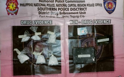 <p><strong>ILLEGAL DRUGS.</strong> The National Capital Region Police Office (NCRPO) presents PHP3.06 million worth of shabu seized from two suspects in a buy-bust in Taguig City on Thursday (Aug. 15, 2024). The suspects were identified as Ariane Tejada, 37; and Jhonna Caparanga, 19. <em>(Photo courtesy of SPD)</em></p>