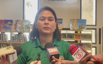 <p><strong>ALLEGATIONS.</strong> Vice President Sara Z. Duterte says Saturday (Aug. 17, 2024) that she will let her husband, Manases Carpio, answer allegations hurled against him by former Customs intelligence officer Jimmy Guban. Carpio, Davao City 1st District Rep. Paolo Duterte and former presidential economic adviser Michael Yang were implicated in the smuggling of PHP11 billion worth of shabu at the Manila International Container Port in 2018. <em>(PNA photo by Che Palicte)</em></p>