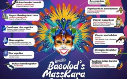 2024 MassKara Festival logo depicts threatened flora, fauna in Negros