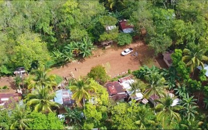 <p>The aerial view of Sitio Kiadtoy, Brgy. Pangao-an, Magpet, North Cotabato, a remote Indigenous Peoples community and one of the 17 village recipients of the Sitio Electrification Program. <em>(Photo courtesy of Cotelco)</em></p>