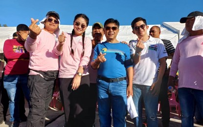 <p><strong>GOODBYE, PH.</strong> Suspended Bamban, Tarlac Mayor Alice Guo (2nd from left) during a Farmers Day event in Janurary 2023. The Bureau of Immigration said in a statement Monday (Aug. 19, 2024) that Guo left for Malaysia in July. <em>(Photo from Erano ‘Erdy’ Timbang Facebook)</em></p>