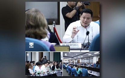 <p><strong>DSWD BUDGET HEARING</strong>. Department of Social Welfare and Development Secretary Rex Gatchalian (top photo) speaks before members of the Committee on Appropriations of the House of Representatives during a hearing on the agency’s 2025 proposed budget on Wednesday (Aug. 21, 2024). The majority of the committee members expressed their manifestation of support for Gatchalian for being able to respond to their queries. <em>(Photos from DSWD)</em></p>