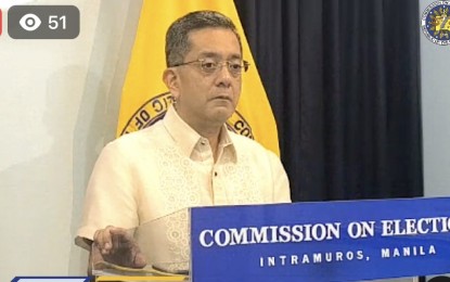 <p>Comelec chairperson George Erwin Garcia <em>(Screengrab from Comelec online presser)</em></p>