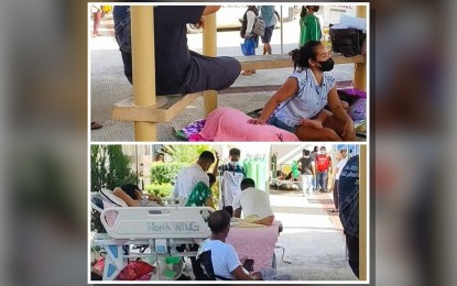 <p><strong>OVERFLOWING.</strong> Patients stay in tents outside the Negros Oriental Provincial Hospital (NOPH) in Dumaguete City on Wednesday (Aug. 22, 2024). Health authorities are scrambling to find ways to accommodate as many patients beyond the NOPH’s 250-bed carrying capacity. <em>(Photo courtesy of Hermes Pilonggo)</em></p>