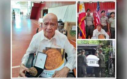 <p><strong>WAR HERO.</strong> The late 2Lt. Urbano Ramirez, 98, of Tanjay City, Negros Oriental, was awarded the United States Congressional Gold Medal in 2022. Ramirez, a guerilla who fought during World War II alongside allied forces to end the Japanese occupation, passed on Aug. 17, 2024, and is hailed a local hero. <em>(Photos courtesy of Ramirez family/302nd Army Brigade)</em></p>