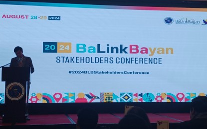 <p><strong>LINKING HOME.</strong> The Commission on Filipinos Overseas (CFO) on Wednesday (Aug. 28, 2024) launches the two-day BaLinkBayan Stakeholders Conference in Alabang, Muntinlupa. CFO Secretary Leo Arugay said the event would help streamline and bring the agency's services down to the local government to help Filipino emigrants access government services. <em>(PNA photo by Marita Moaje)</em></p>